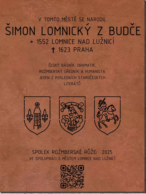 Pamětní deska Štěpána Lomnického z Budče
